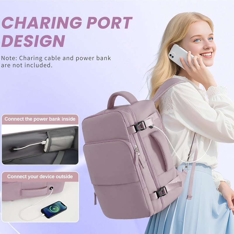 Travel Laptop Backpack Women Carry On Personal Item 16 Inch Waterproof2