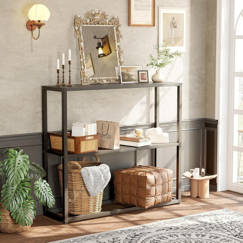 29.5" Narrow Console Table Small Entryway Sofa Table Black1
