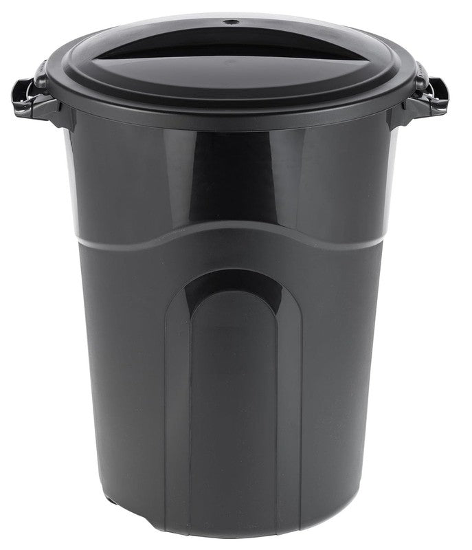 32 Gal Heavy Duty Plastic Trash Can w/ Lid & Handles for Indoor Outdoor Use3