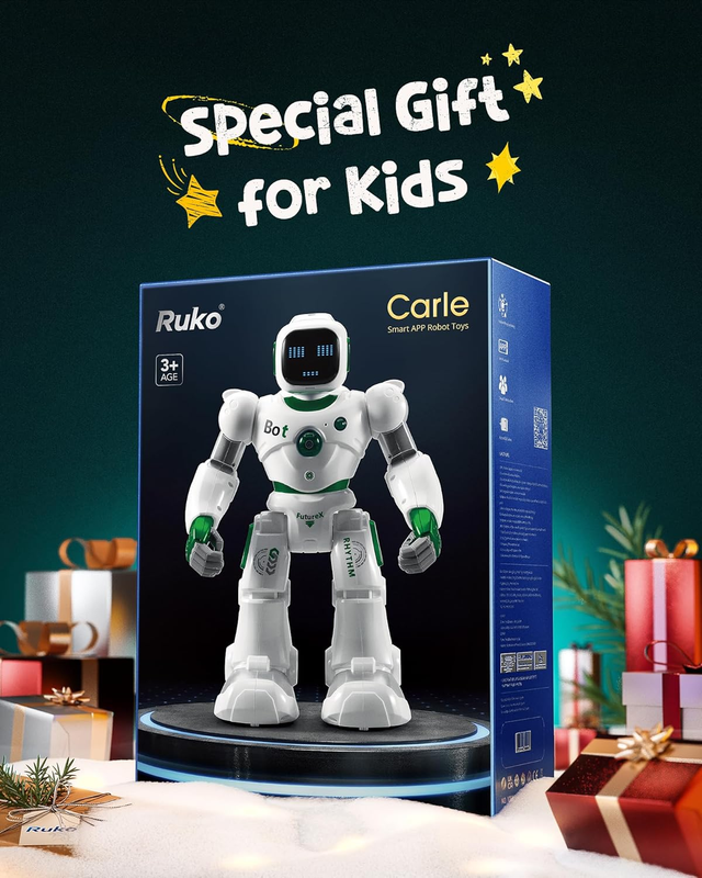 Green Programmable RC Robot Toy for Kids STEM Remote Control Educational1
