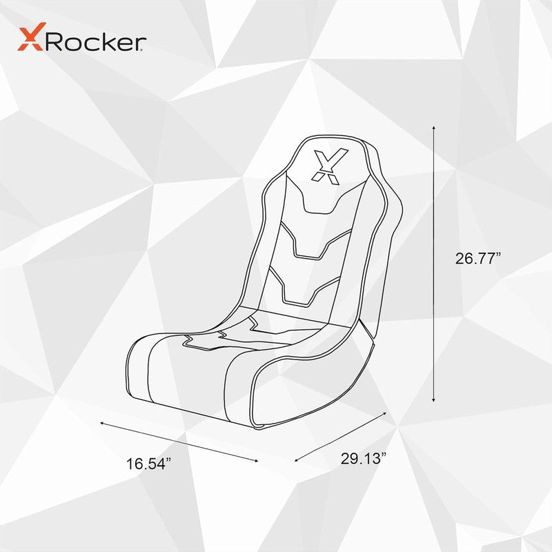 Gaming Rocker Chair w/ Speakers, Foldable Floor Seat for Kids & Teens2