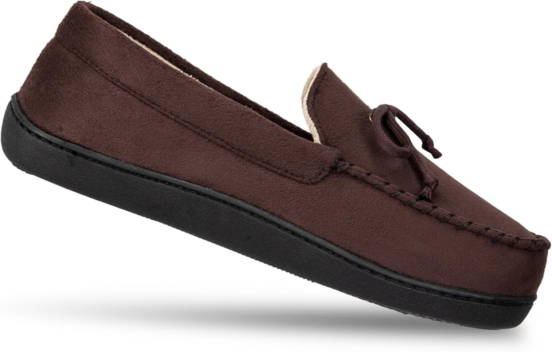Men’s Microsuede Moccasin Slippers Memory Foam Slip On Indoor Outdoor5