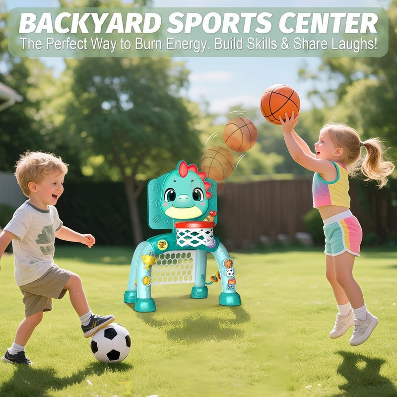 Baby Toy Sports Set Basketball Soccer Music Light Ages 1-38