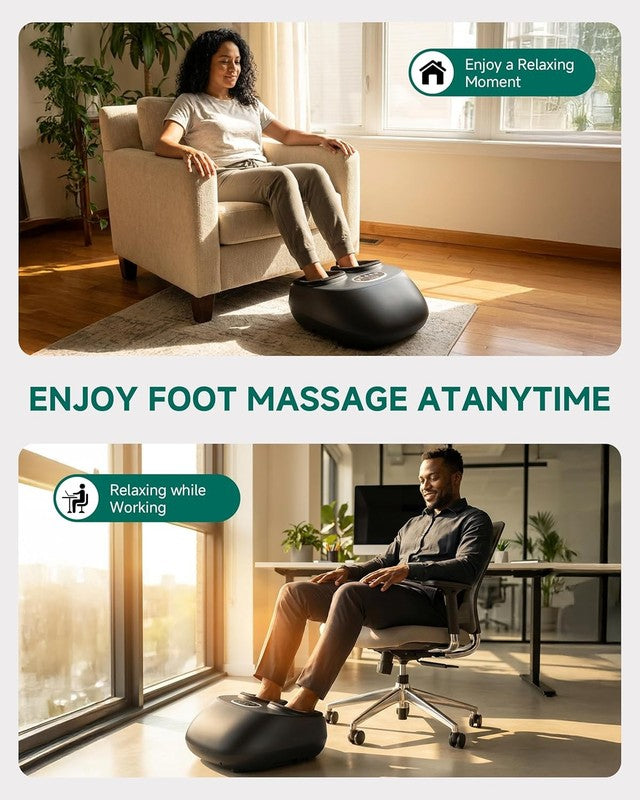 Shiatsu Foot Massager w/ Heat Kneading Compression for Pain Relief Size 136