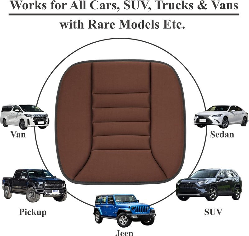 Car Seat Cushion 1.2" Memory Foam for Car & Office Chair – Brown4