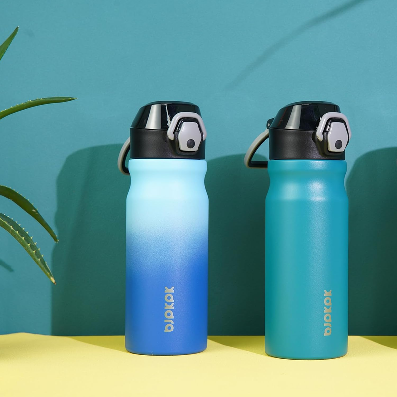18oz Insulated Water Bottle Straw Lid Stainless Steel Ocean Dream4