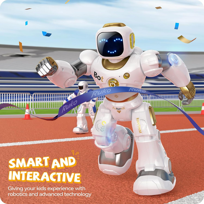Gold Smart RC Robot for Kids Programmable Voice & App Control STEM Toy5