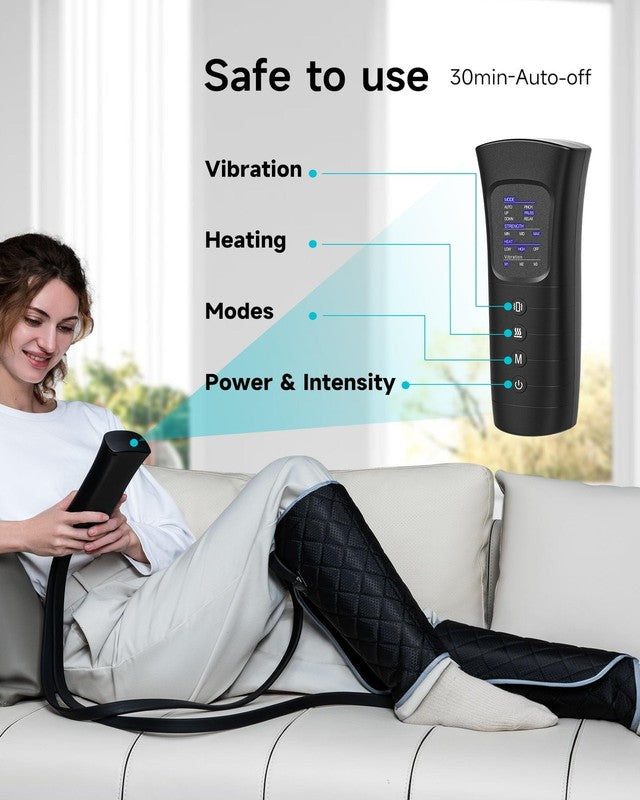 Leg Massager for Circulation, Air Compression, Heat, 6 Modes, Gift for Men Women7