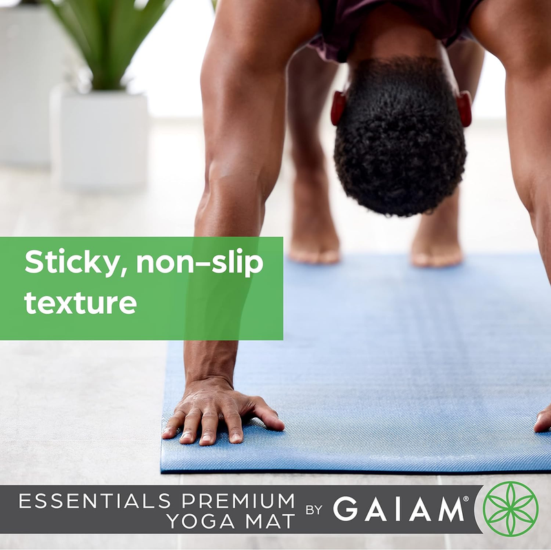 Premium Yoga Mat 72"x24" Non Slip Fitness Exercise Mat w/ Carry Sling Strap 1/4"4