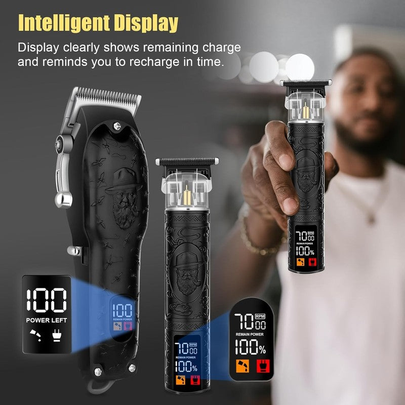 Cordless Hair Clipper Set for Men - Grooming Kit & Beard Trimmer (Black)2