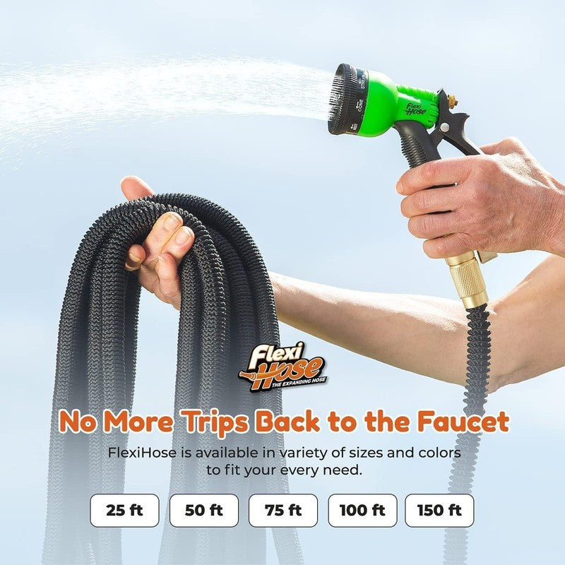 Expandable Garden Hose with 8 Function Nozzle, 50FT - Lightweight Retractable Ga4