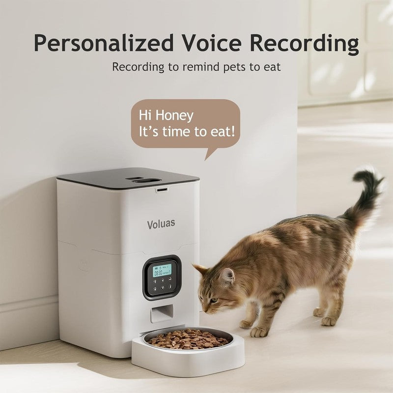 Automatic Cat Feeder, Timed Pet Food Dispenser for Cat Dogs with Portion Control3