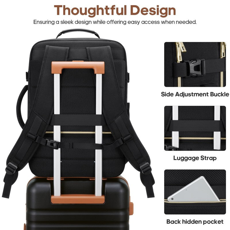 Travel Backpack for Women Carry on Backpack Flight Approved 40L Personal Item Ba5