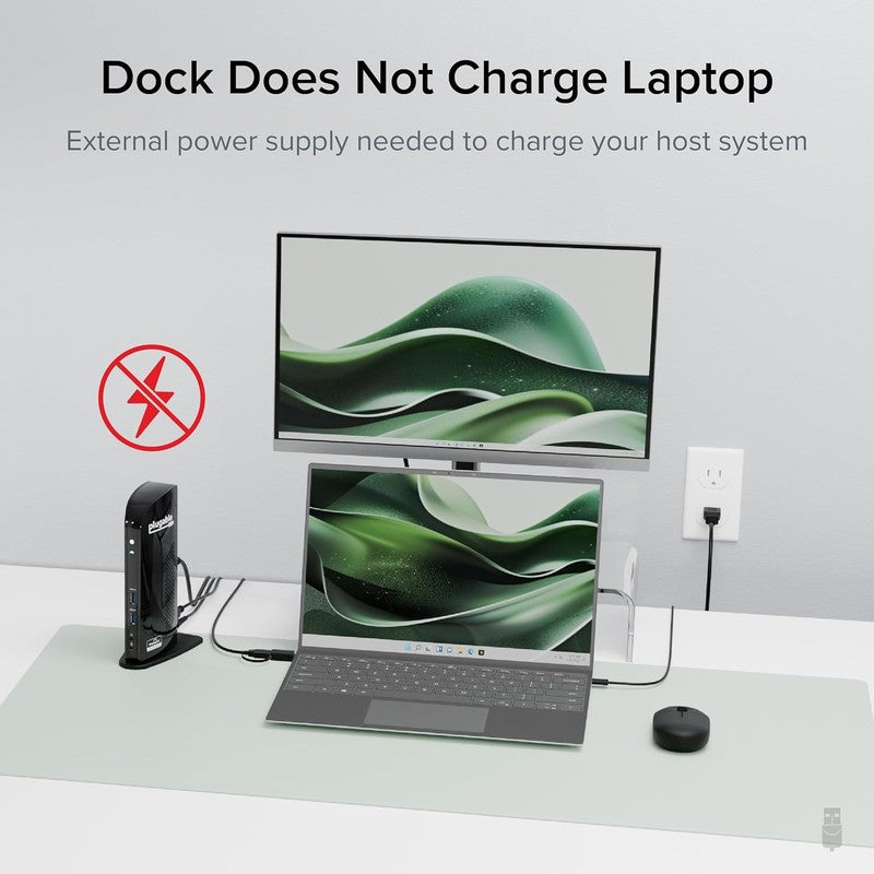 Universal Laptop Dock UD 3900 Dual HDMI USB C/USB 3.0 Ethernet 6 USB Mac/Win4