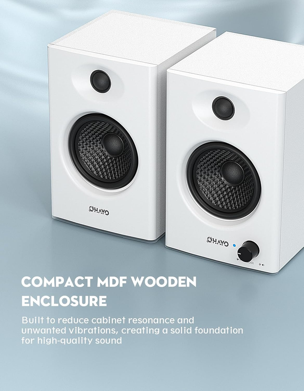 60W Bluetooth Computer Speakers 2.0 Stereo Gaming Desktop USB Powered White5