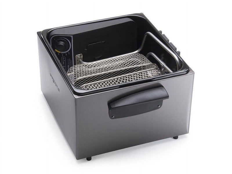 5 Qt Dual Basket Pro Fry Immersion Element Black Deep Fryer 054892