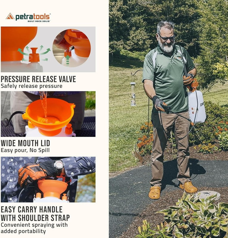 2 Gallon Garden Pump Sprayer HD101 for Lawn Care Pesticides with Hose & Nozzles3