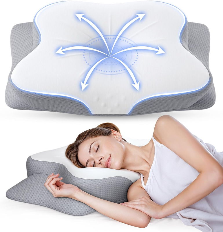 Cervical Memory Foam Pillow Neck Pain Relief Ortho Support Cooling Case10
