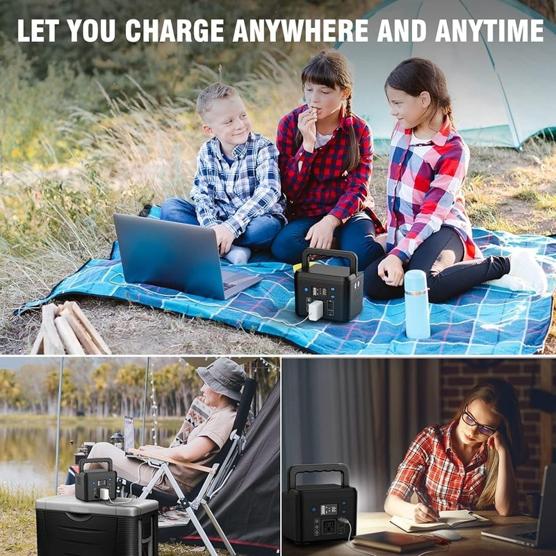 120Wh Portable Power Station 200W Solar Generator Emergency Charger Camping Use2