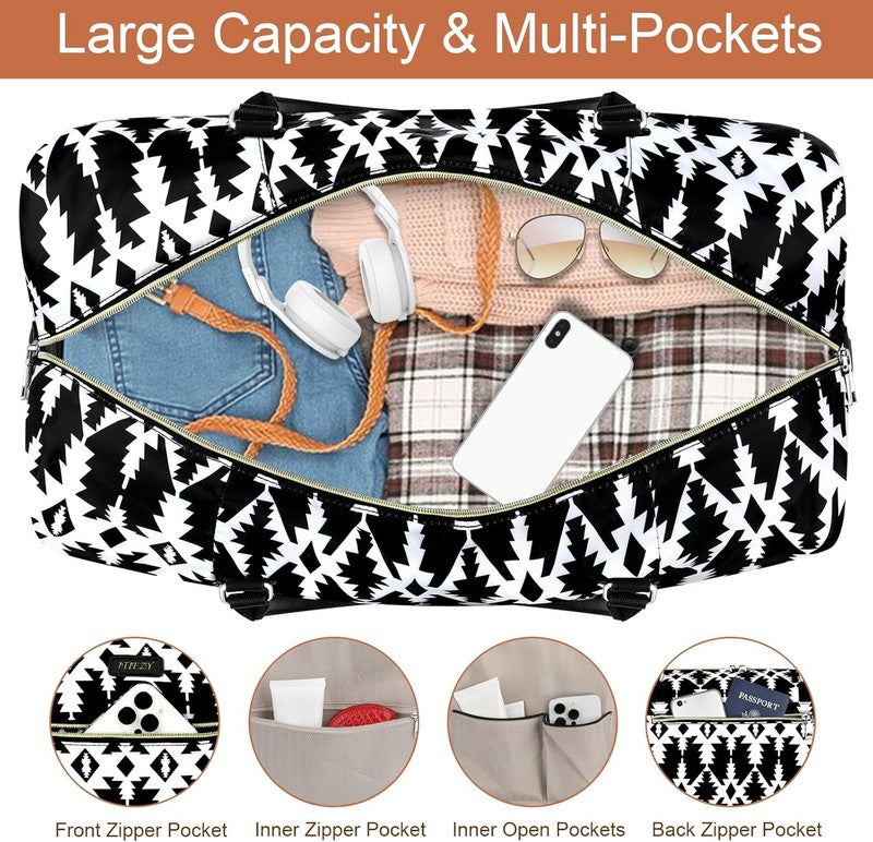 Women’s Weekender Travel Duffel Bag Carry On Overnight w/ Shoe Compartment Nylon3