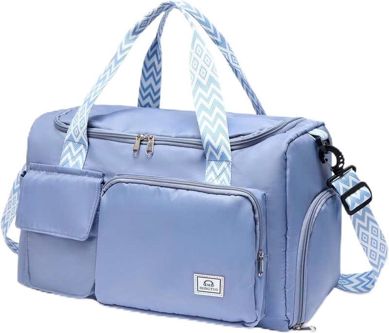 Women Gym Duffle Bag Travel Weekender Carry On w/ Shoe Compartment9
