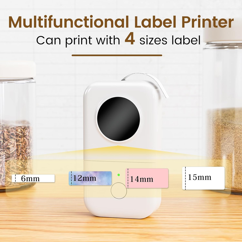 D30 Bluetooth Label Maker w/ 3 Tapes Mini Thermal Printer Rechargeable2