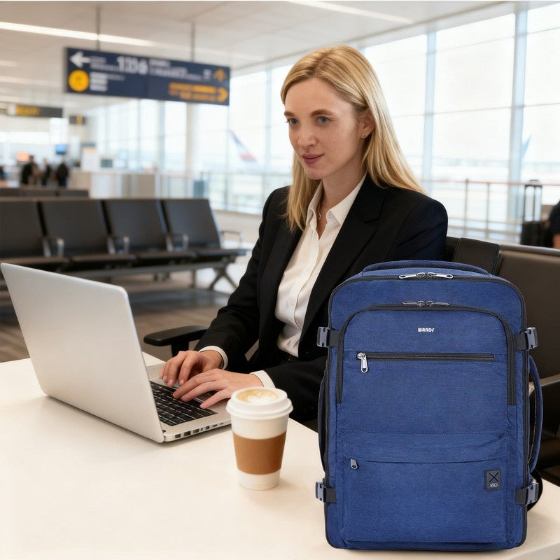 Business Travel Backpack Fits 17 Inch Laptop for Personal Item Bag 18X14X8 Clams9
