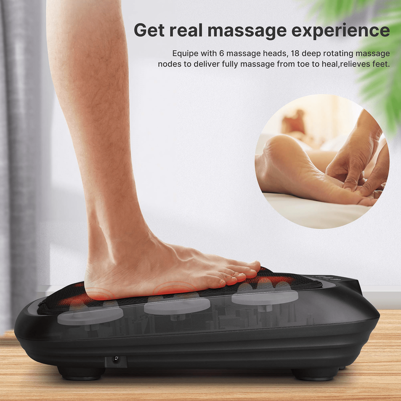 Foot Massager with Heat,Shiatsu Foot Massager for Circulation, Back Massager, Fo10
