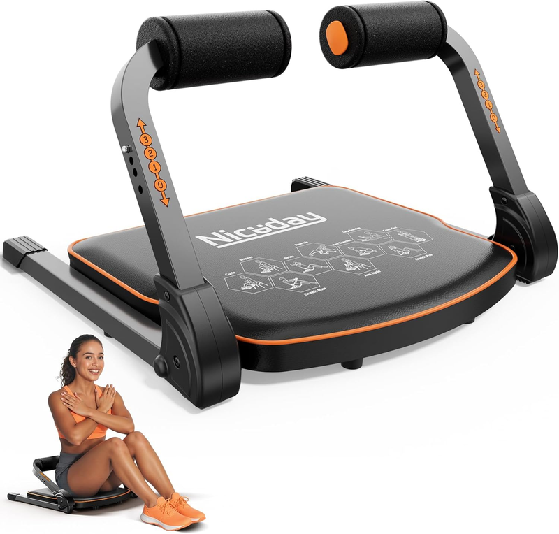 Ab Crunch Machine Home Gym, Ab Trainer w/ Bands, 330LB Capacity9
