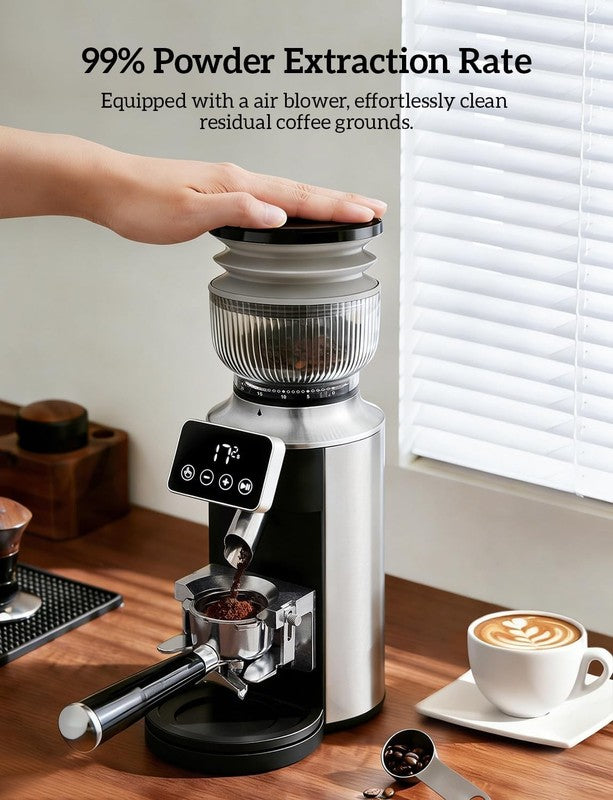 Burr Coffee Grinder 2-in-1 Stainless Steel 30 Settings Anti-Static Espresso5