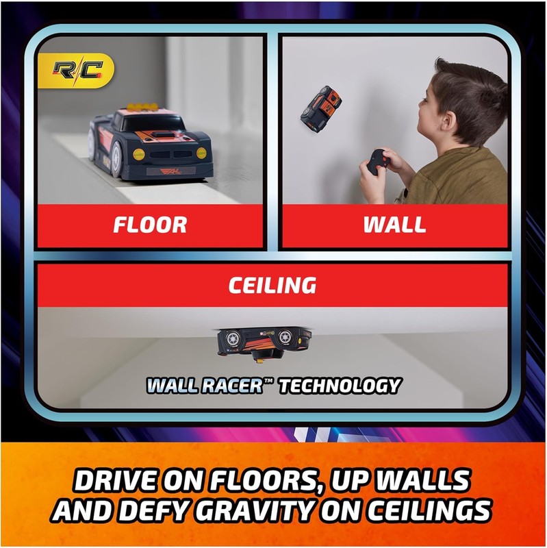 , Zero Gravity Racing Wall Climber, USB C Rechargeable Wall Racer Truck,1