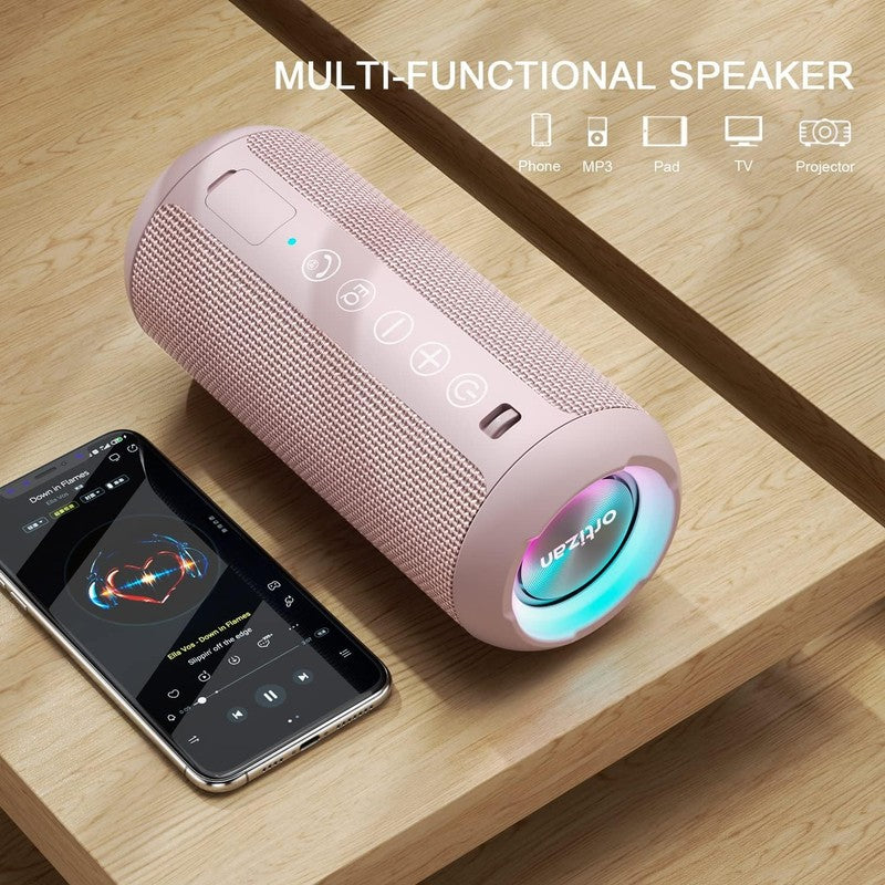 Bluetooth Speaker 24W, IPX7 Waterproof, Deep Bass, RGB Lights, 30H Playtime3