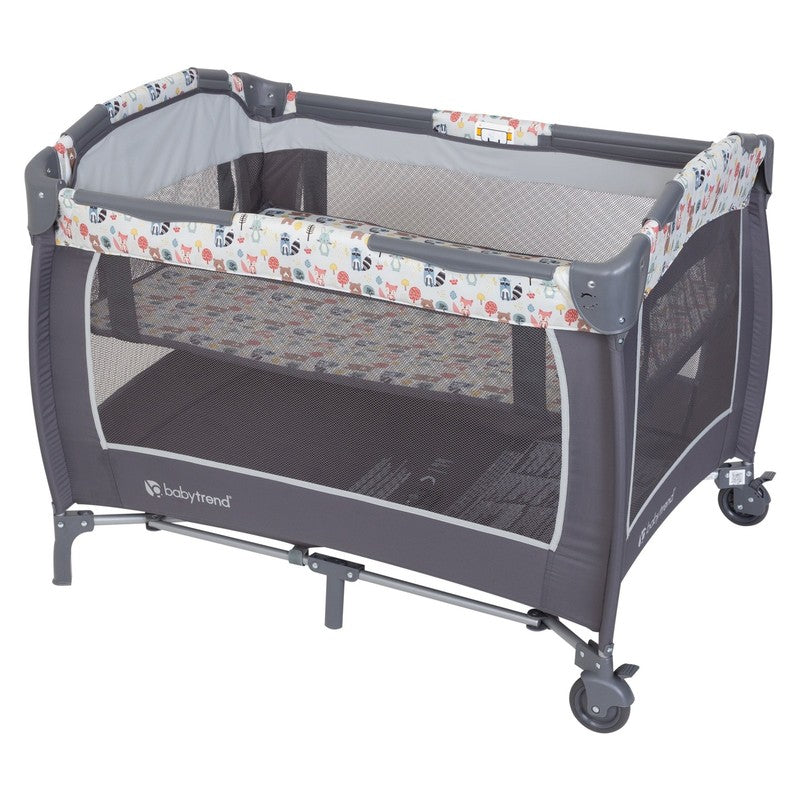 Lil Snooze Deluxe II Nursery Center Playard, Forest Party Grey6