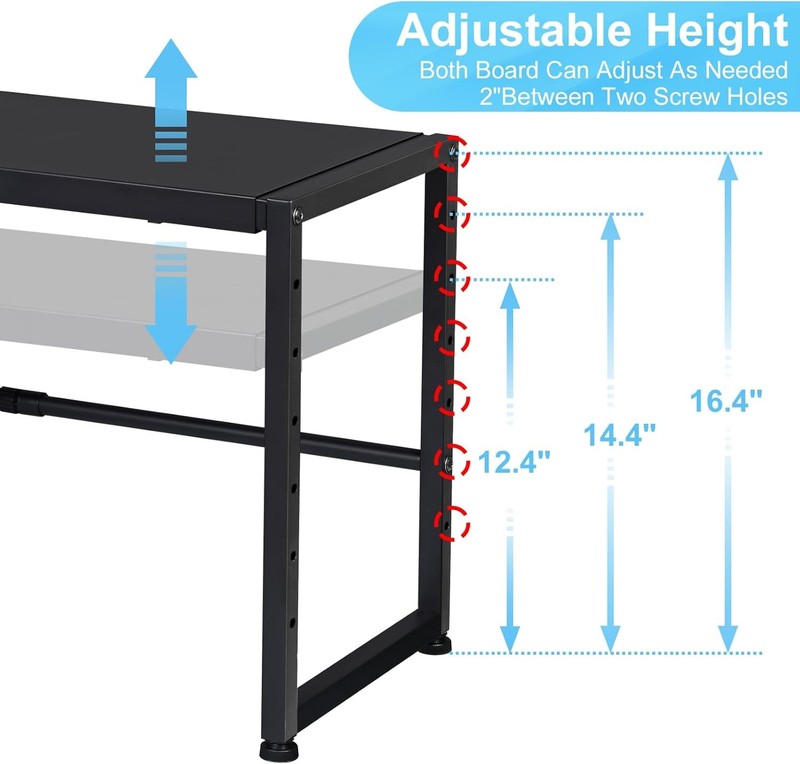44.3" Expandable Metal Storage Shelves Heavy Duty 150lb Adjustable Kitchen Rack3