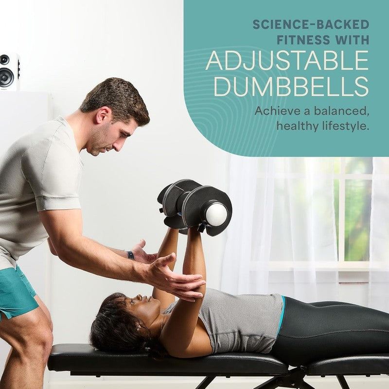 Adjustable Dumbbells 5-in-1 15-55lb w/ Rack Quick Adjust Home Gym Weights8