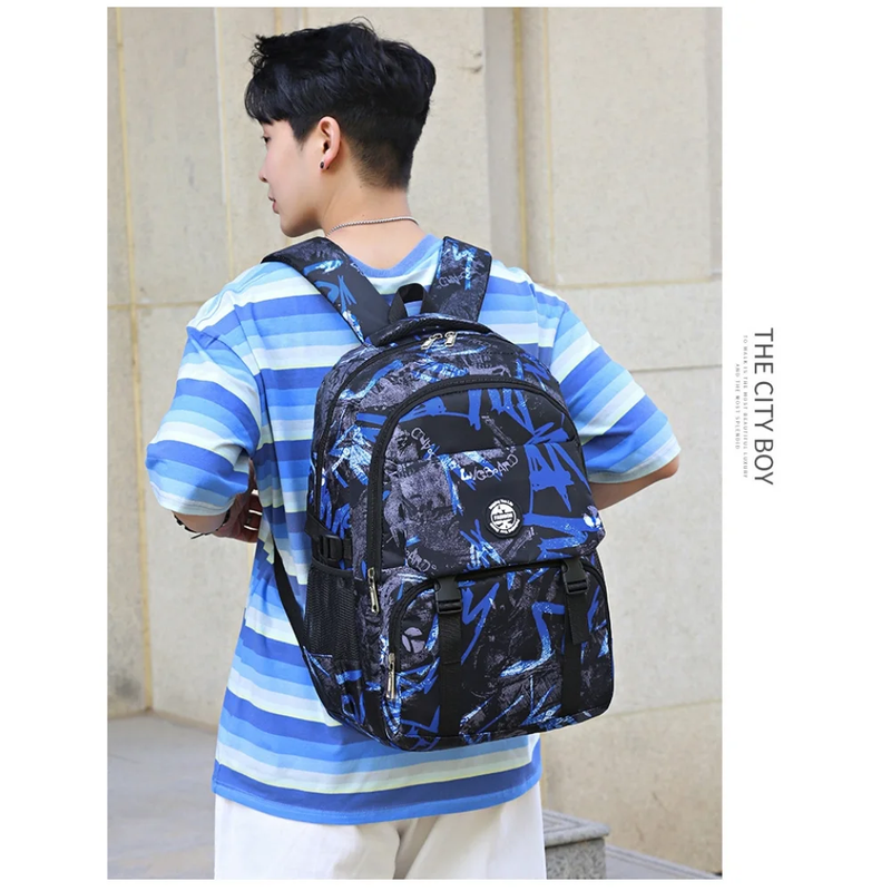 Tyethy Boys Backpack Printed School Bag for Kids, Large Laptop School Backpack C10
