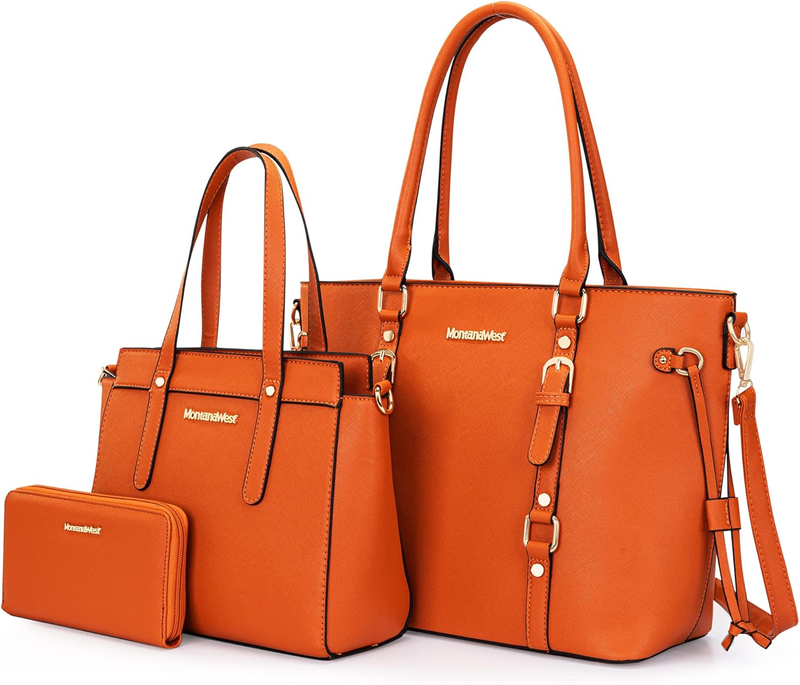 3PCS Purses for Women Tote Bag and Wallet Set Shoulder Satchel Handbags7