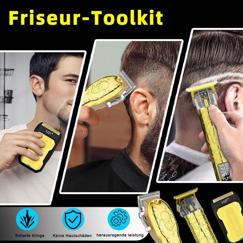 Gold Professional Hair Clipper Set for Men - Cordless Grooming Kit5