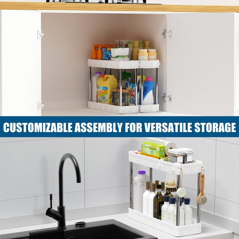 4 Tier Slim Rolling Storage Cart White, Bathroom Kitchen Laundry Organizer3