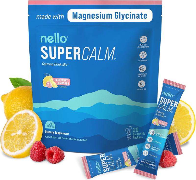 Supercalm Raspberry Lemonade Drink Mix - Relax & Focus, 20 Ct, Sugar-Free10