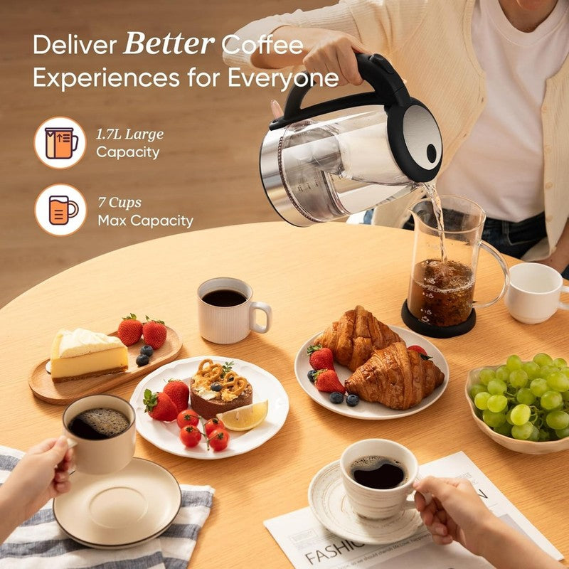 Electric Kettle, No Plastic Filter & Spout, 1.8Qt Tea Kettle & Hot Water Boiler 4