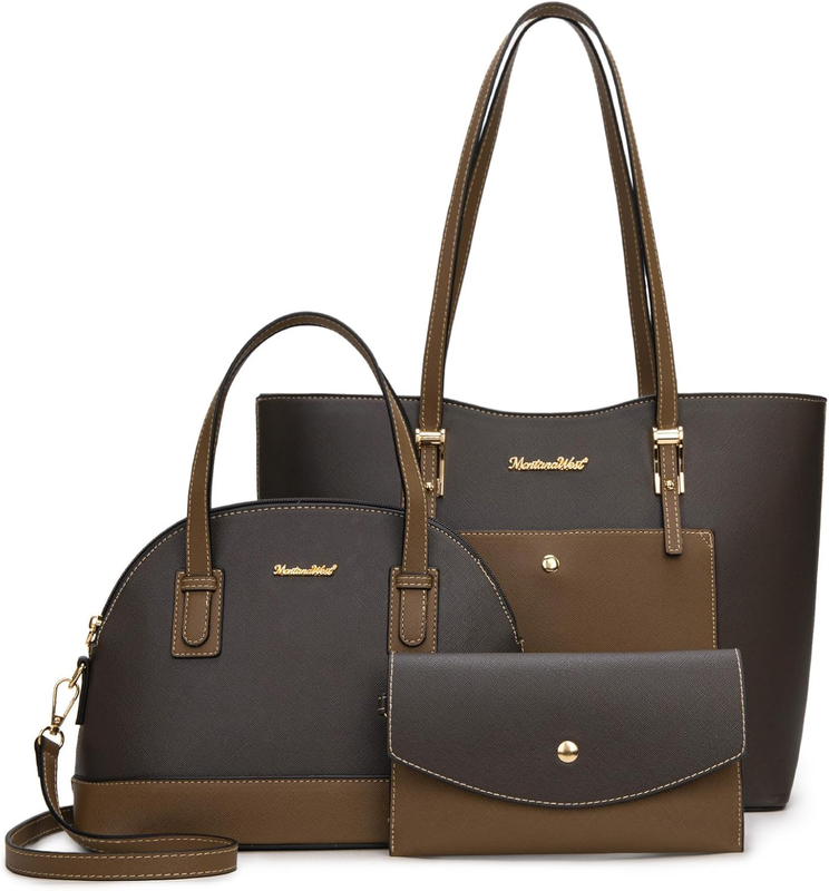 3PCS Purses for Women Tote Bag and Wallet Set Shoulder Satchel Handbags7