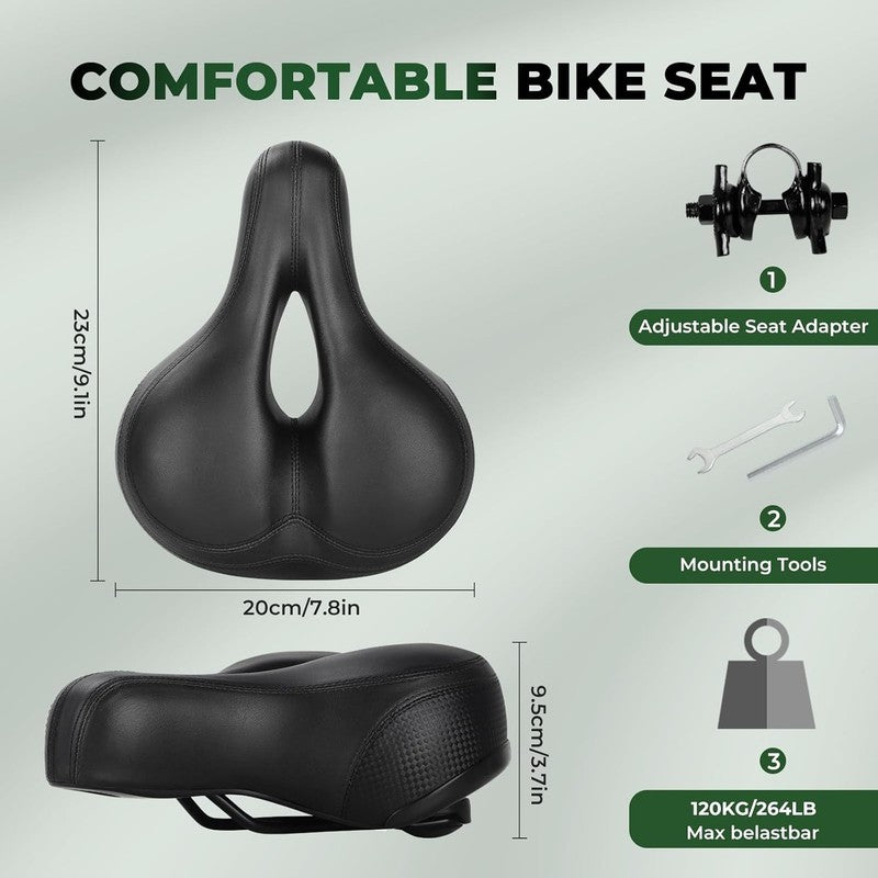 Memory Foam Bike Seat Men Women Waterproof Saddle Comfort Fit Road Hybrid Bike2