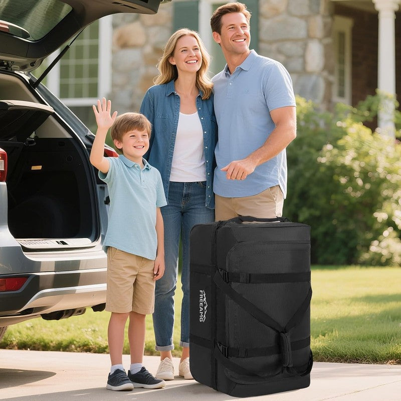 116L Foldable Rolling Duffel Bag 3 Wheels 30" Large Travel Camping8