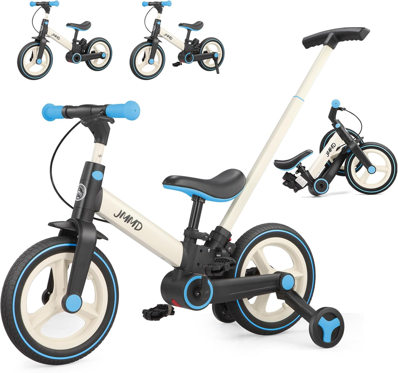 6-in-1 Toddler Bike 12" Balance Bike Push Handle Training Wheels Kids8