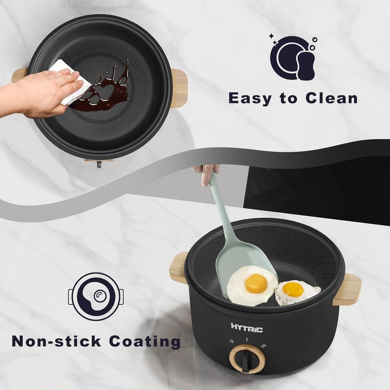 2.5L Electric Hot Pot Non Stick Multi Cooker Stir Fry Noodle Soup Portable Black6