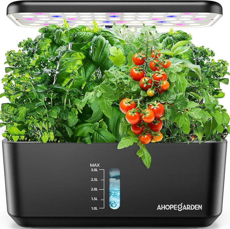Indoor Garden Hydroponics Growing System: 10 Pods Plant Germination Kit Herb Veg8