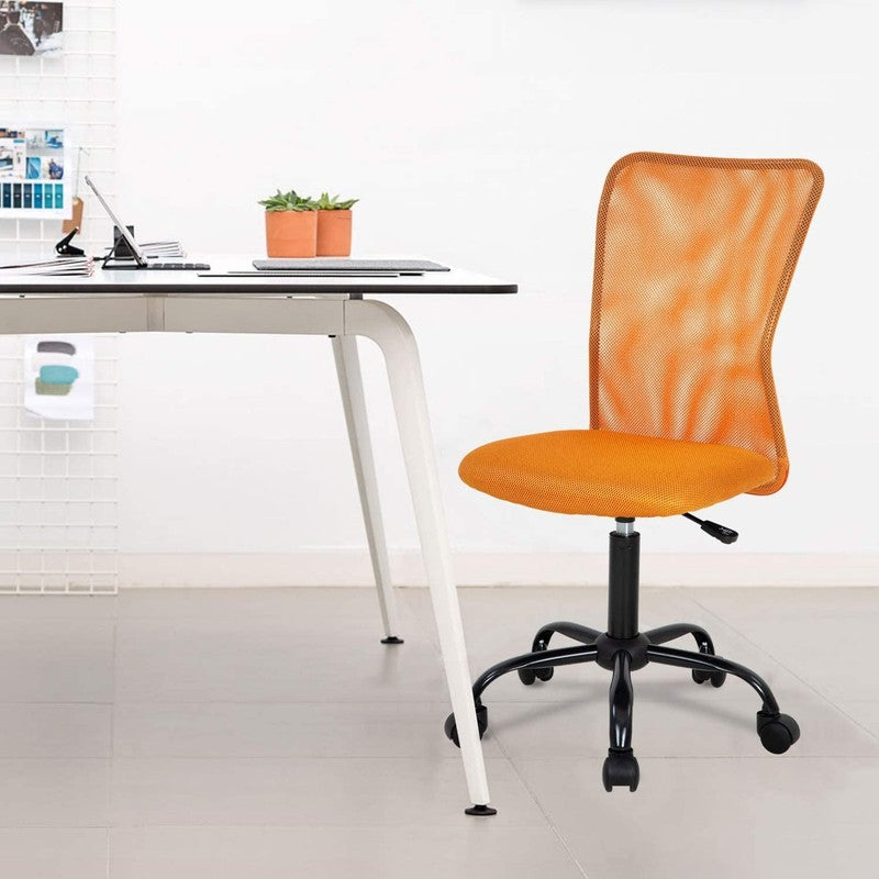 Ergonomic Armless Office Chair with Adjustable Height, Lumbar Support for Adults3