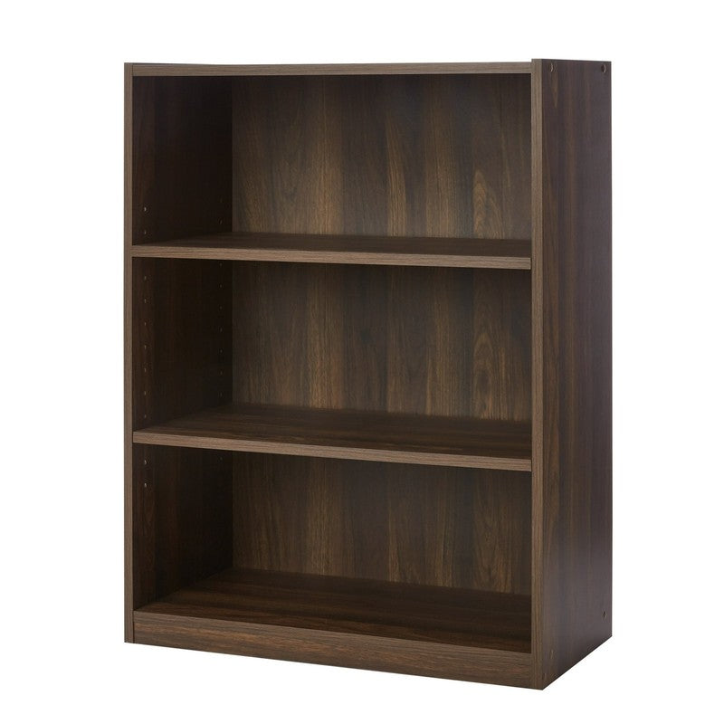 3-Shelf Bookcase with Adjustable Shelves, Canyon Walnut1
