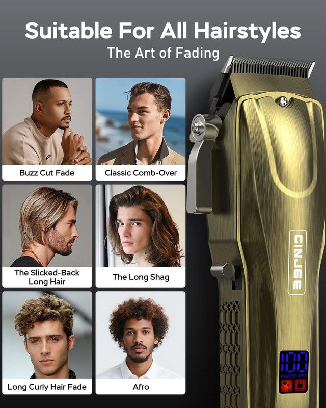 Professional Hair Clippers for Men | Cordless & Corded Barber Grooming Kit6